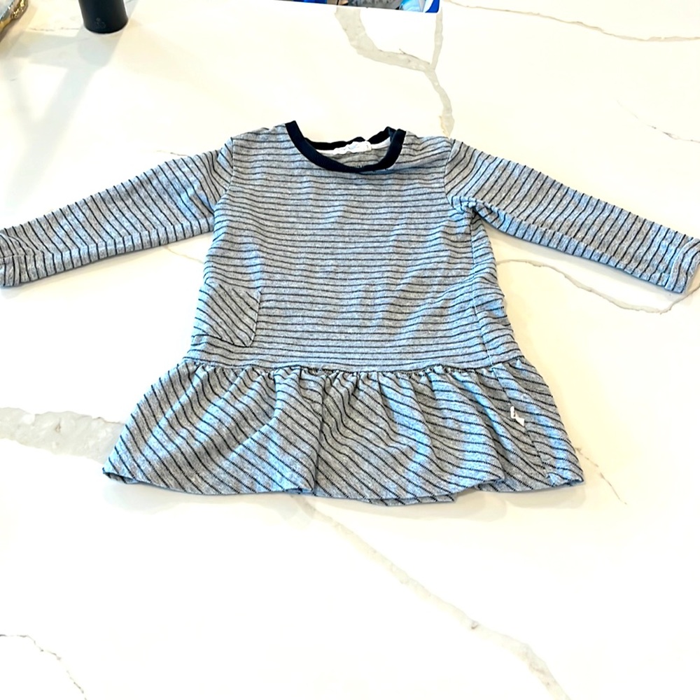 Miles black and white strip dress